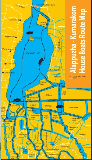 Backwater itinerary options showing different routes and durations