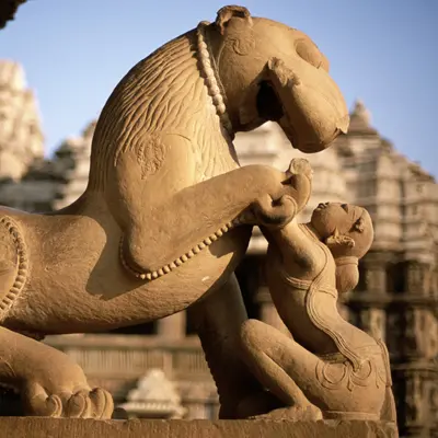 Intricate Sculptures at Khajuraho Temples