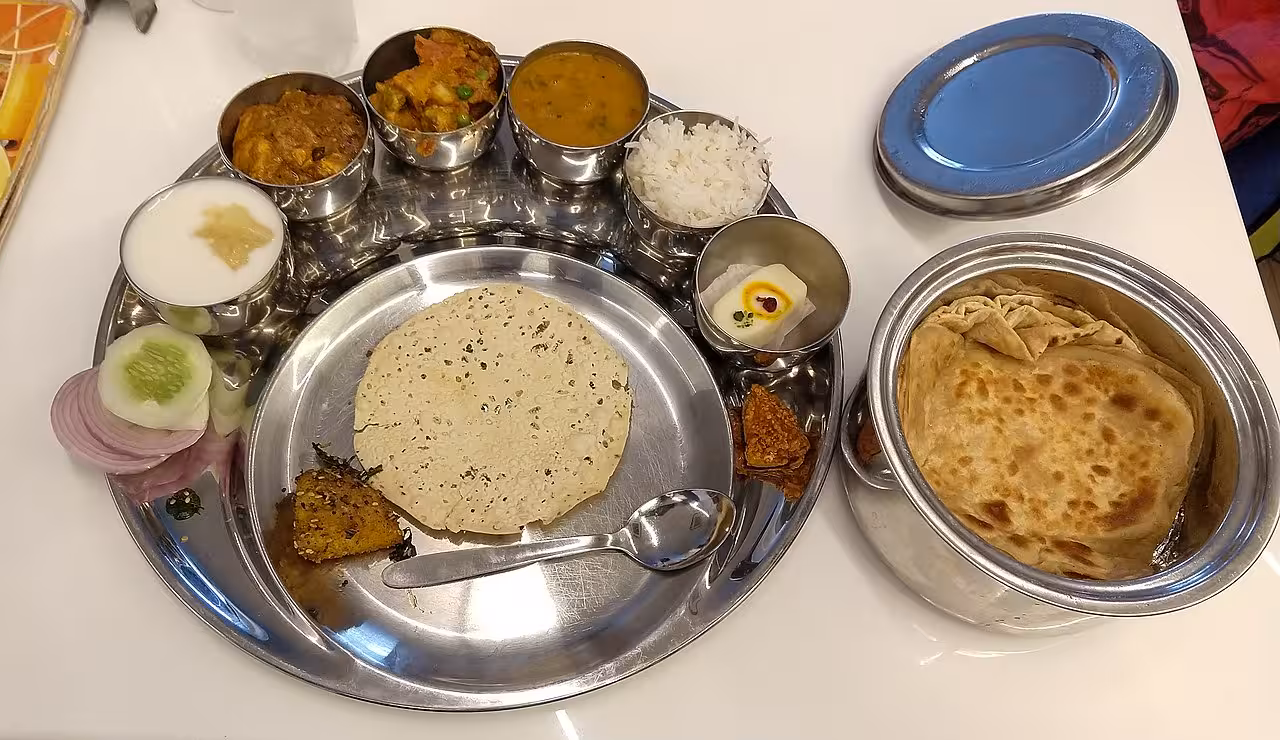 Traditional Madhya Pradesh thali