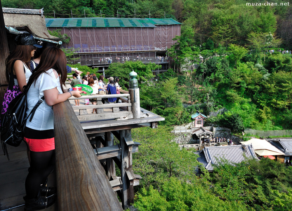 The iconic wooden stage of Kiyomizu-dera Temple in Kyoto