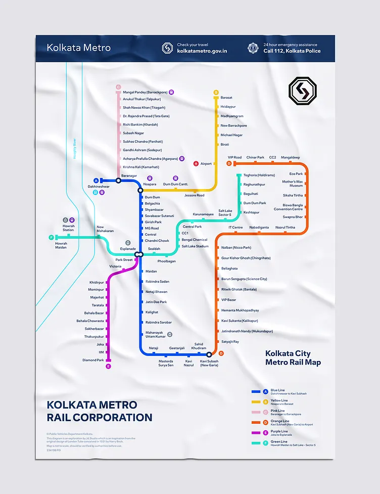 Kolkata metro network map for tourist planning