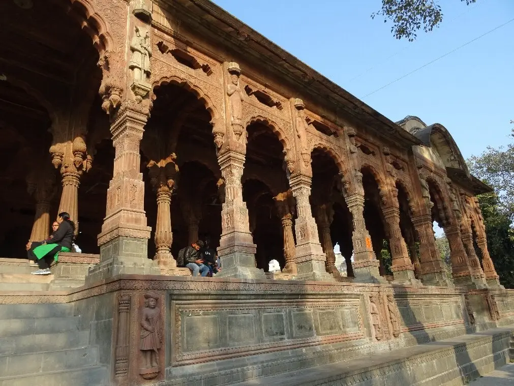 Golden hour view of Krishnapura Chhatris in Indore
