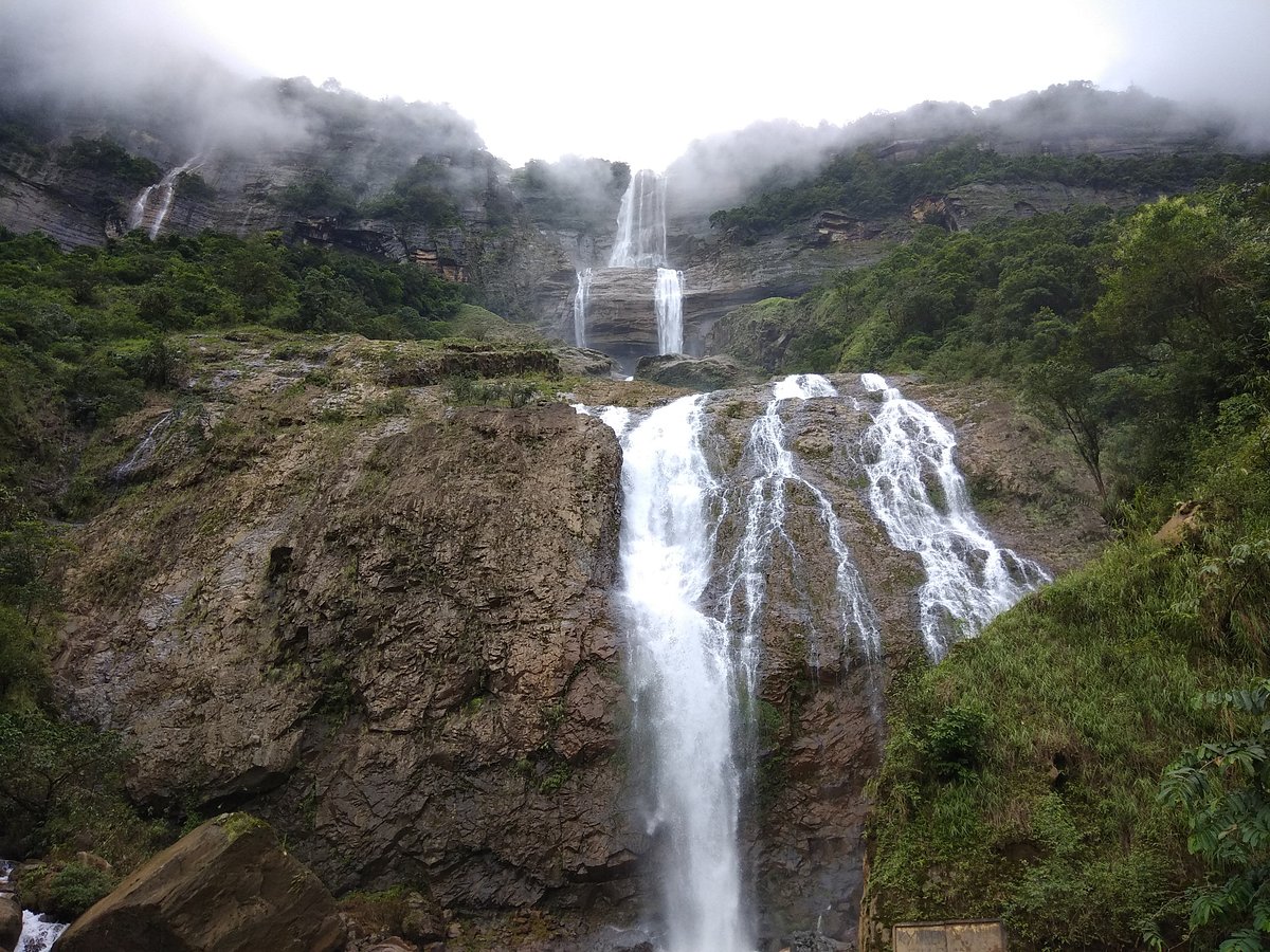 Kynrem Falls Meghalaya cascading down in three tiers