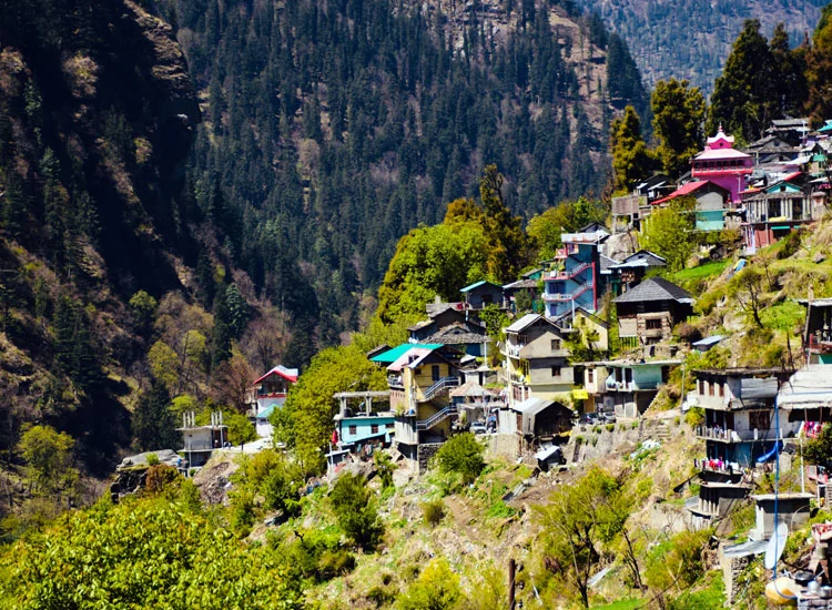 Keylong town view in Lahaul valley