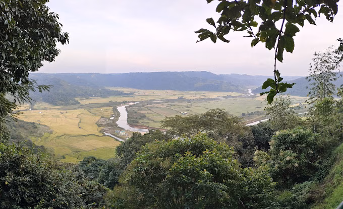 Myntdu valley viewpoint area at Lalong Park Jowai