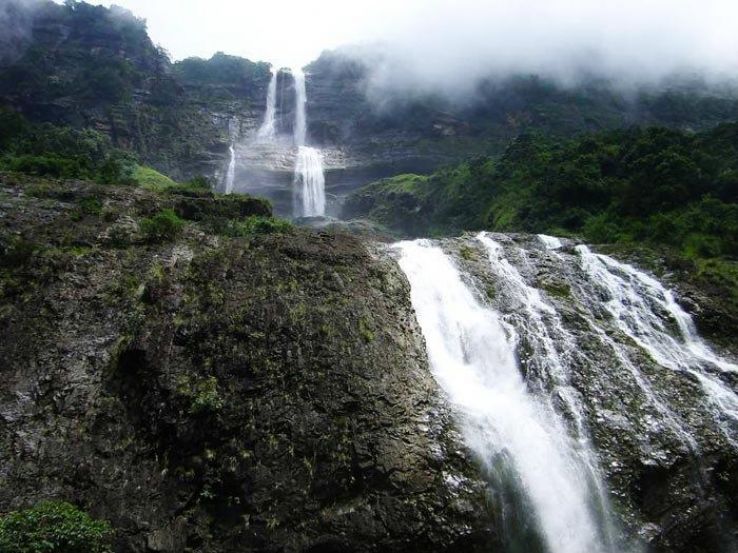 Langshiang Falls Meghalaya panoramic view