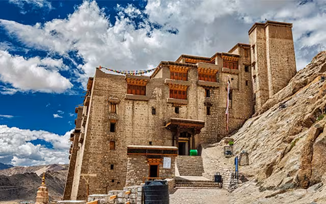 Panoramic viewpoint from Leh Palace overlooking Leh town