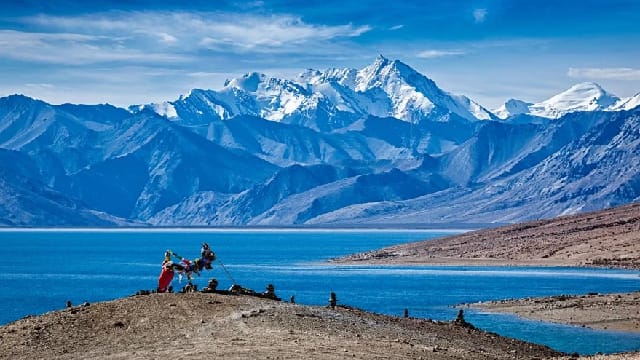 Korzok village and monastery near Tso Moriri lake in Ladakh