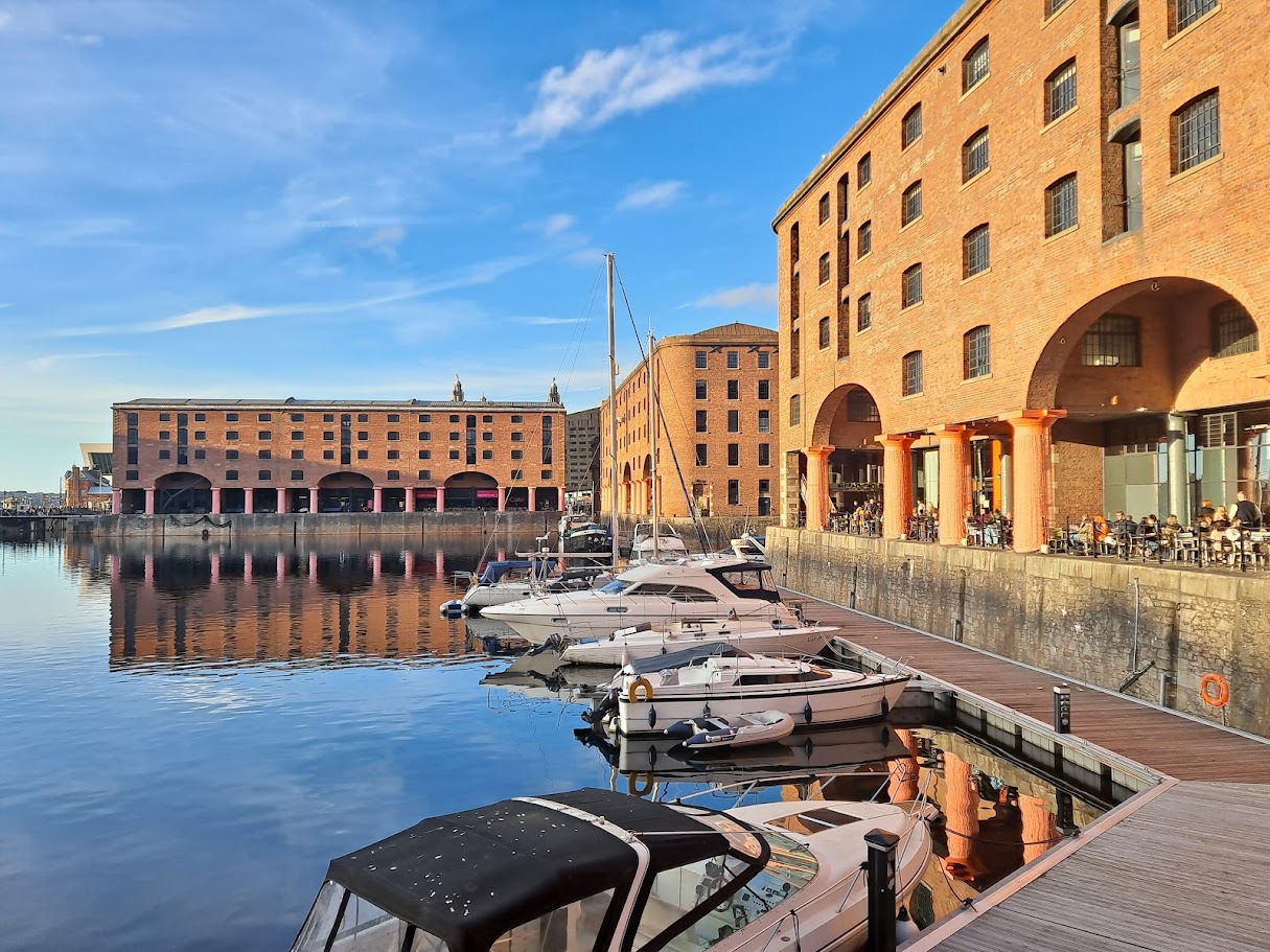 Royal Albert Dock Liverpool with museums and waterfront views