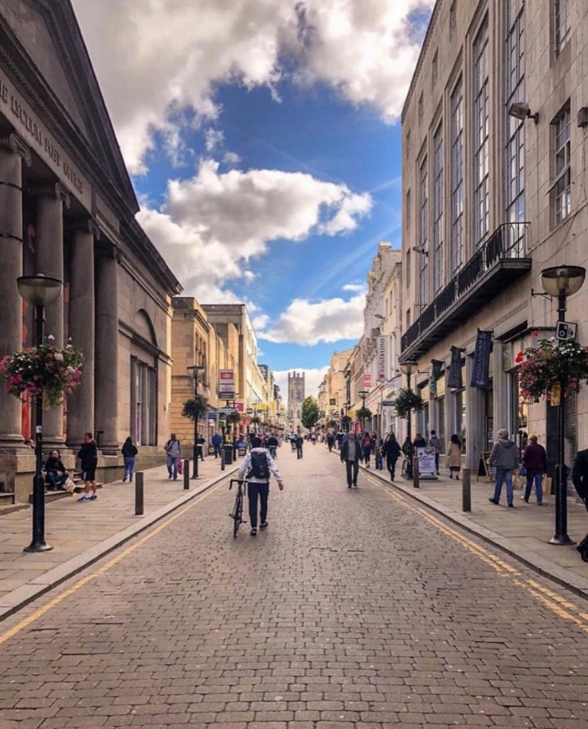 Vibrant Bold Street Liverpool with independent shops and cafes