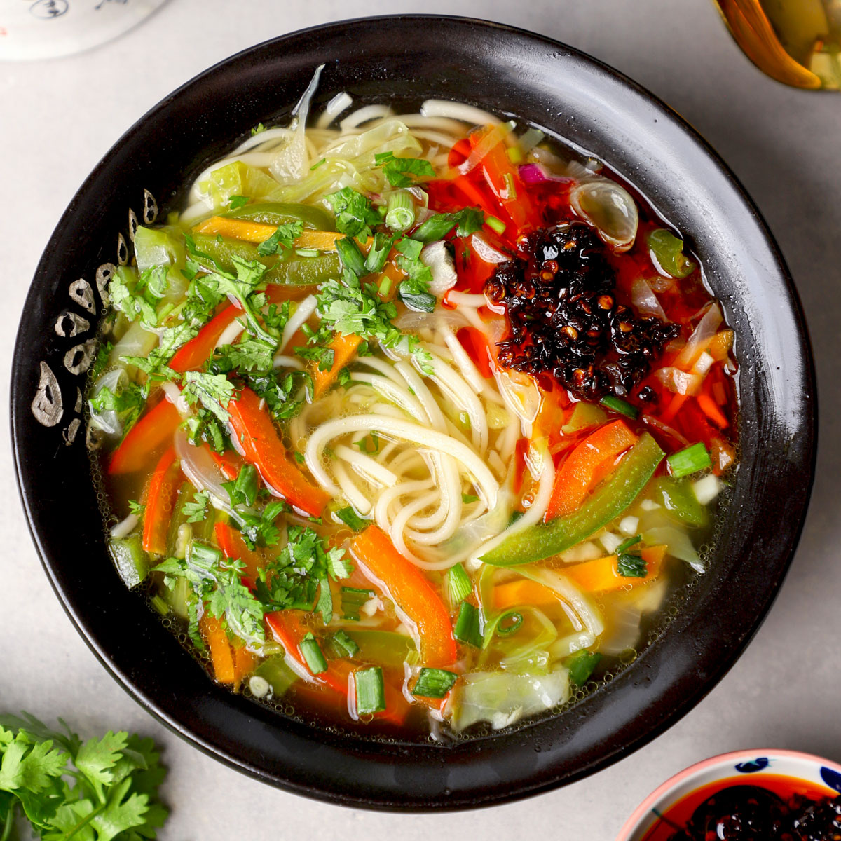 Bowl of Thukpa noodle soup Ladakh