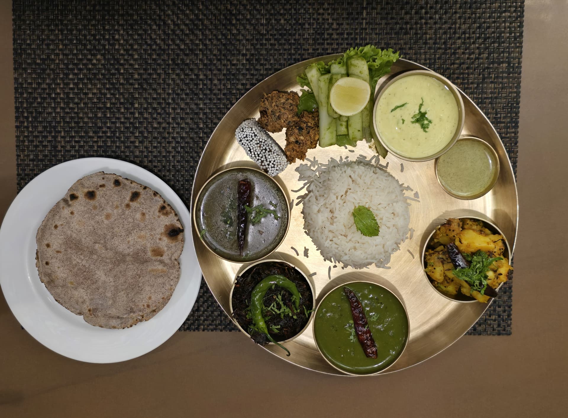 Traditional Kumaoni thali in Nainital