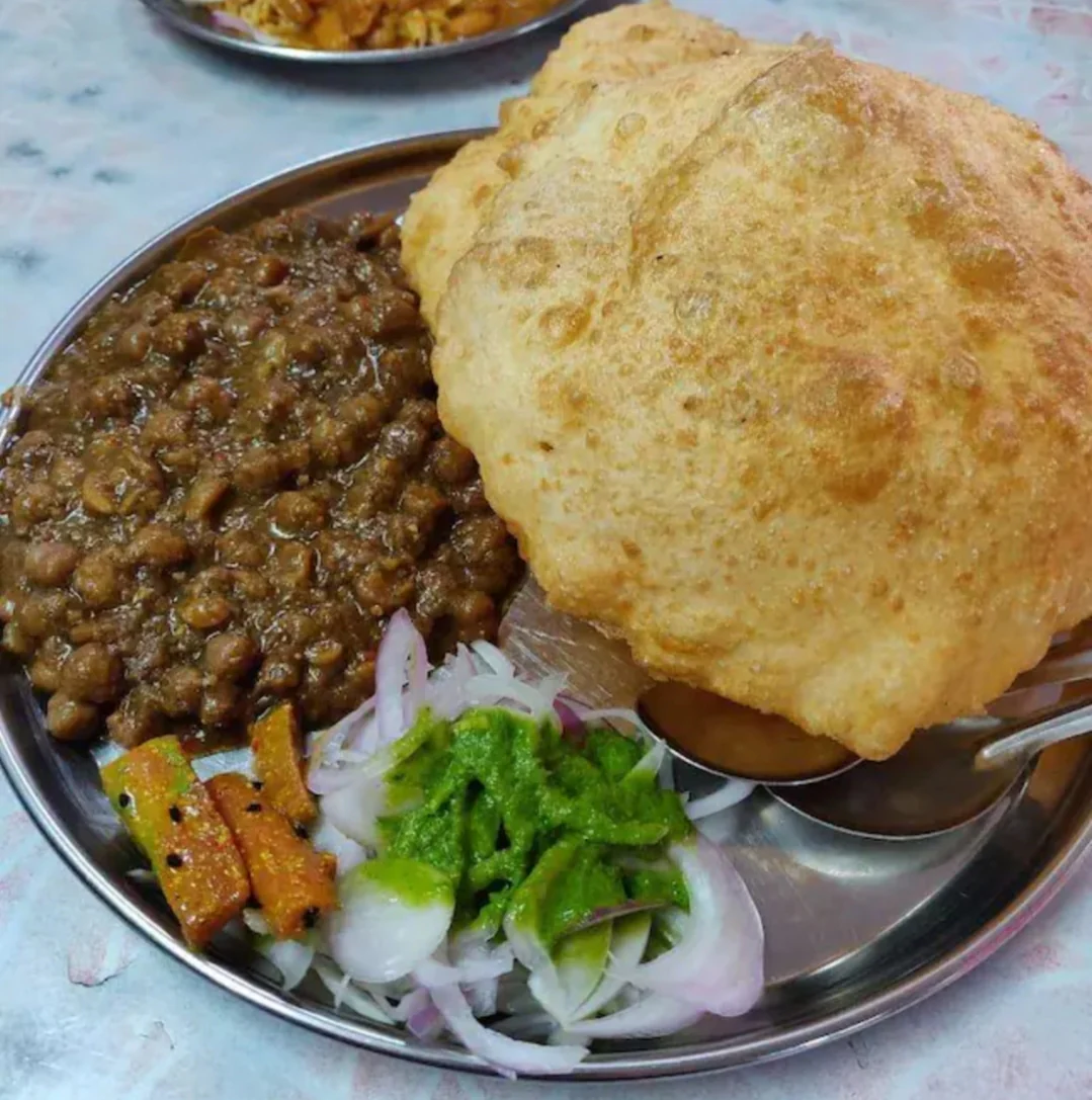 Chole bhature classic Punjabi breakfast