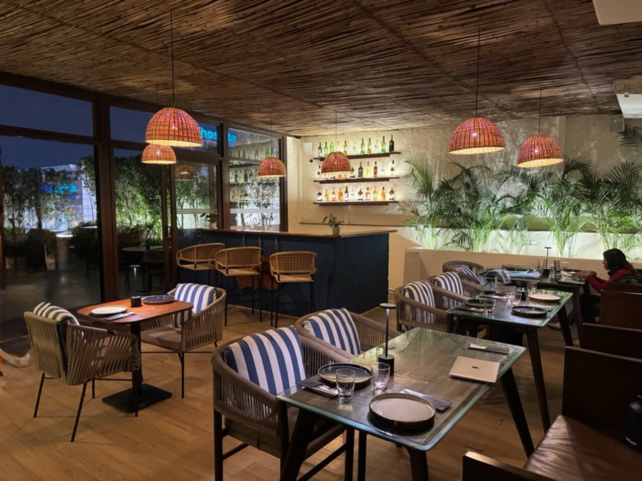 Traditional Punjabi restaurant interior