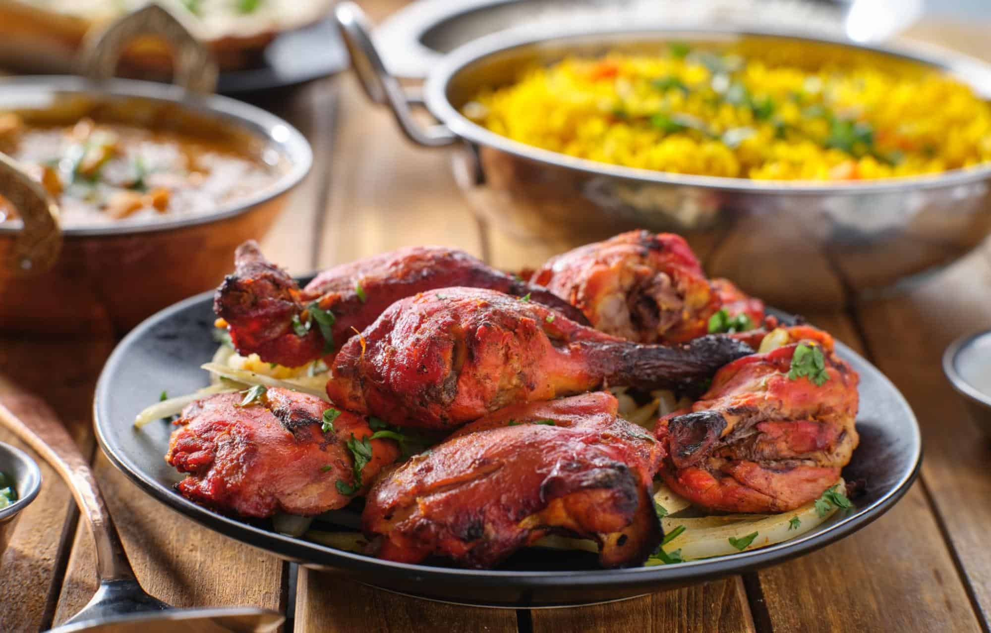 Tandoori chicken and tikka dishes