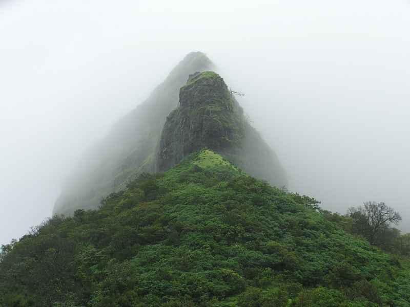 Lohagad Fort during monsoon season