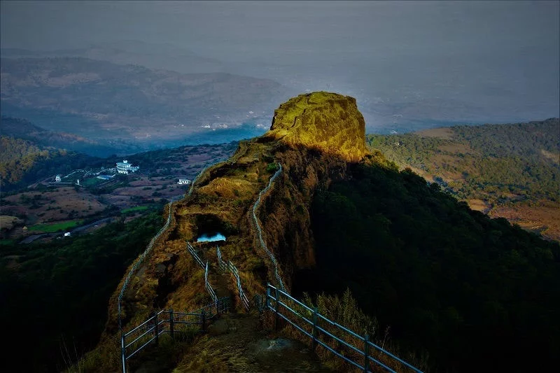 Trekking path to Lohagad Fort