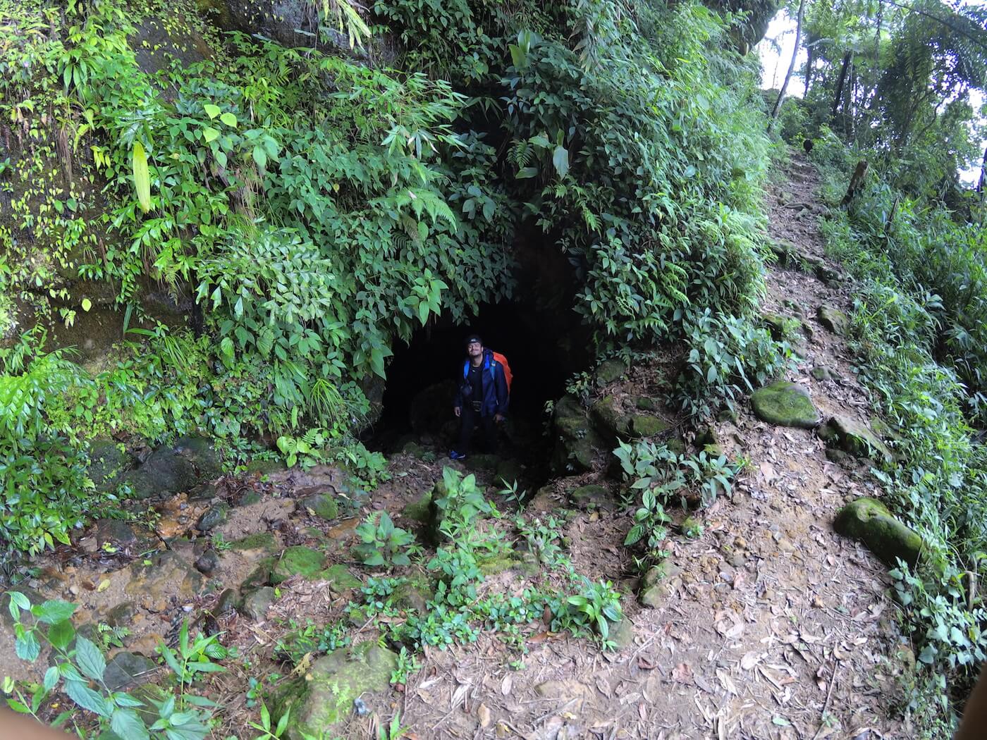 Cave entry point in Meghalaya sandstone cave route