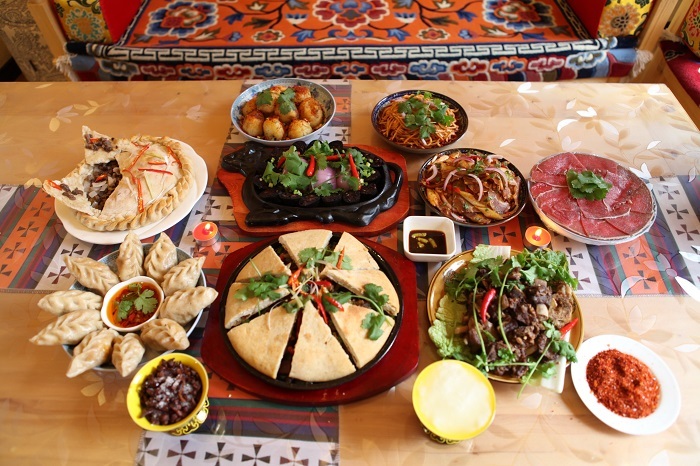 Traditional Tibetan momos and thukpa