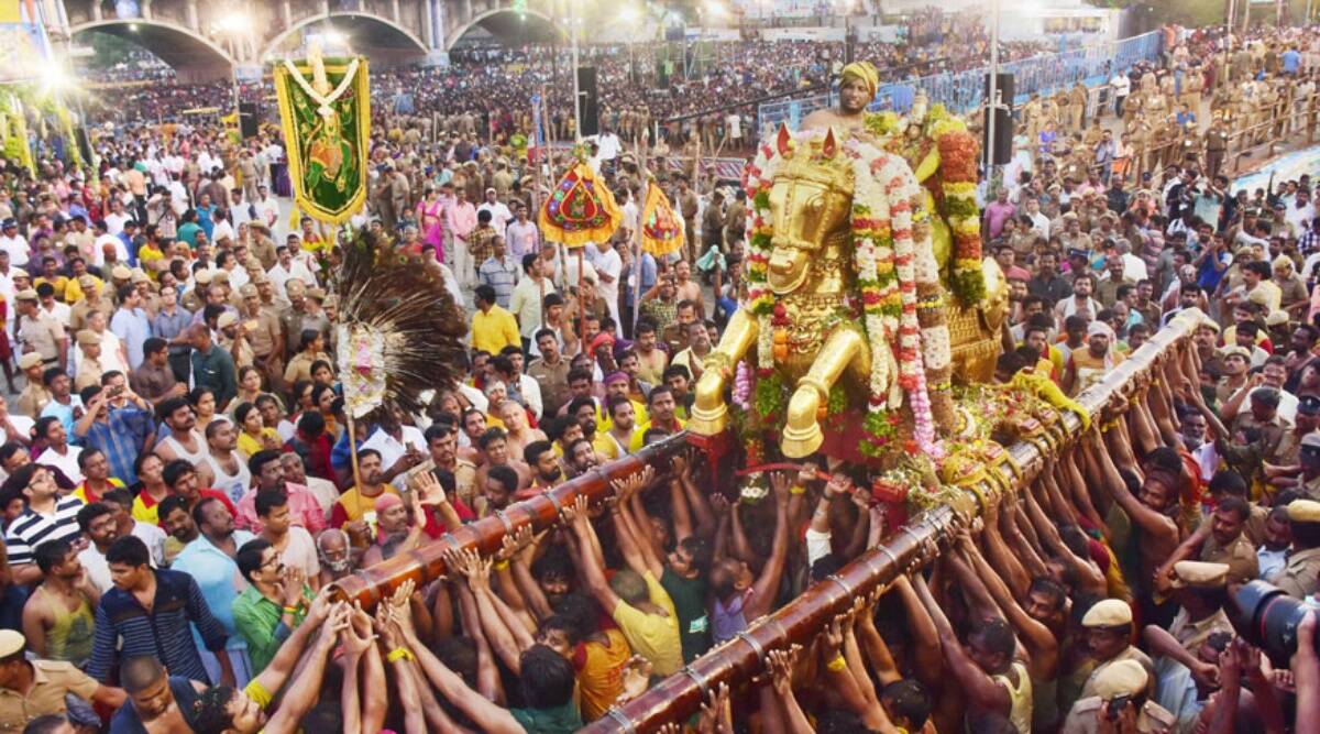 The divine wedding procession during Chittirai festival