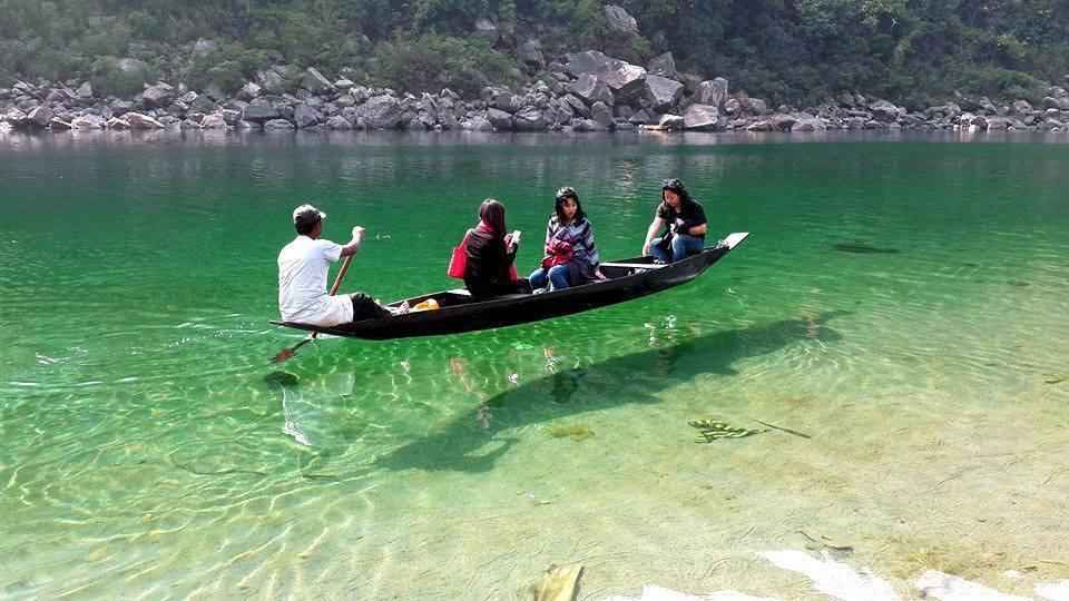 Umngot River at Dawki Meghalaya