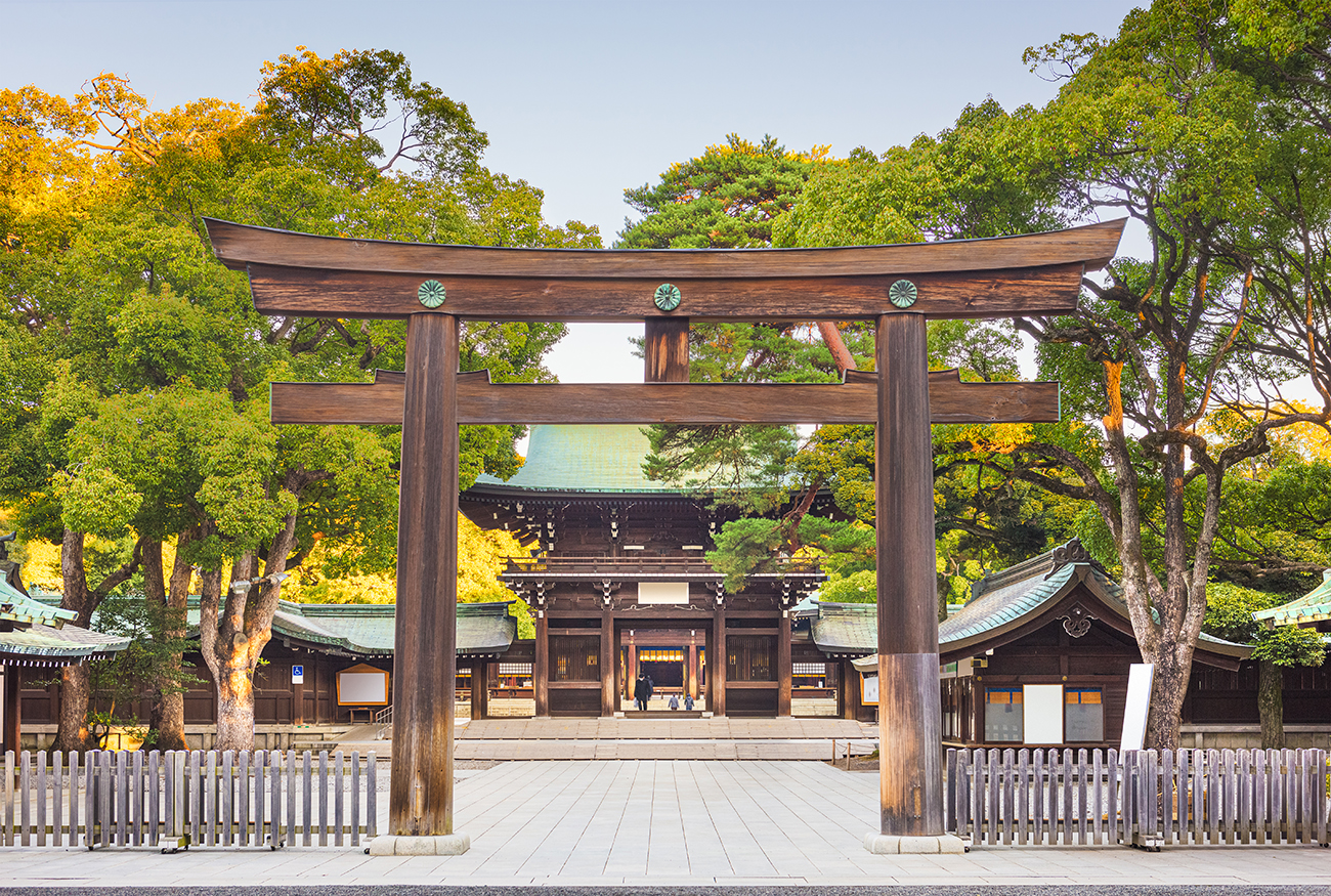 Main courtyard area at Meiji Jingu Shrine