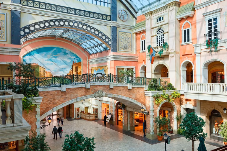 Shoppers inside Mercato Mall in Dubai