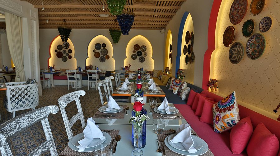 Elegant interior of Mint Leaf of Dubai restaurant