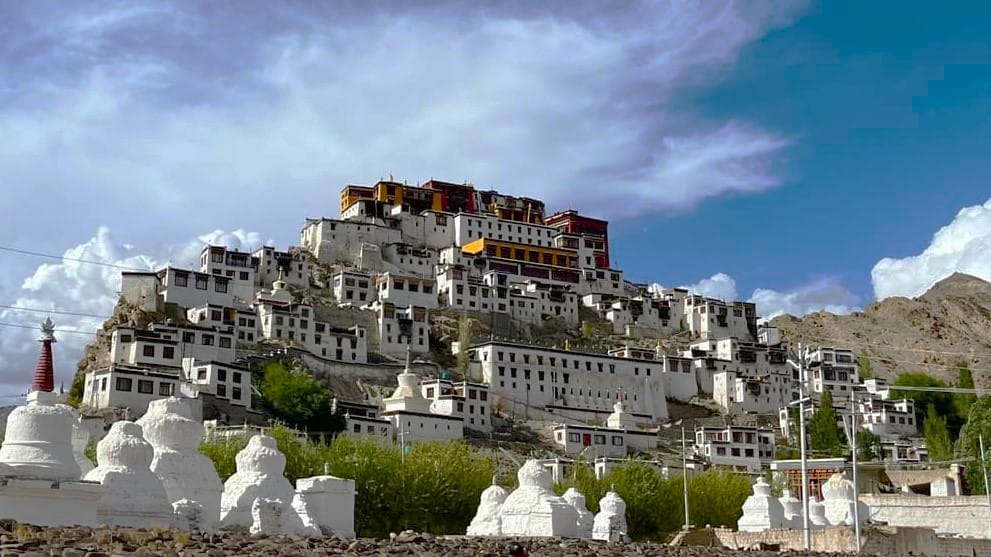 Monastery valley view in Ladakh