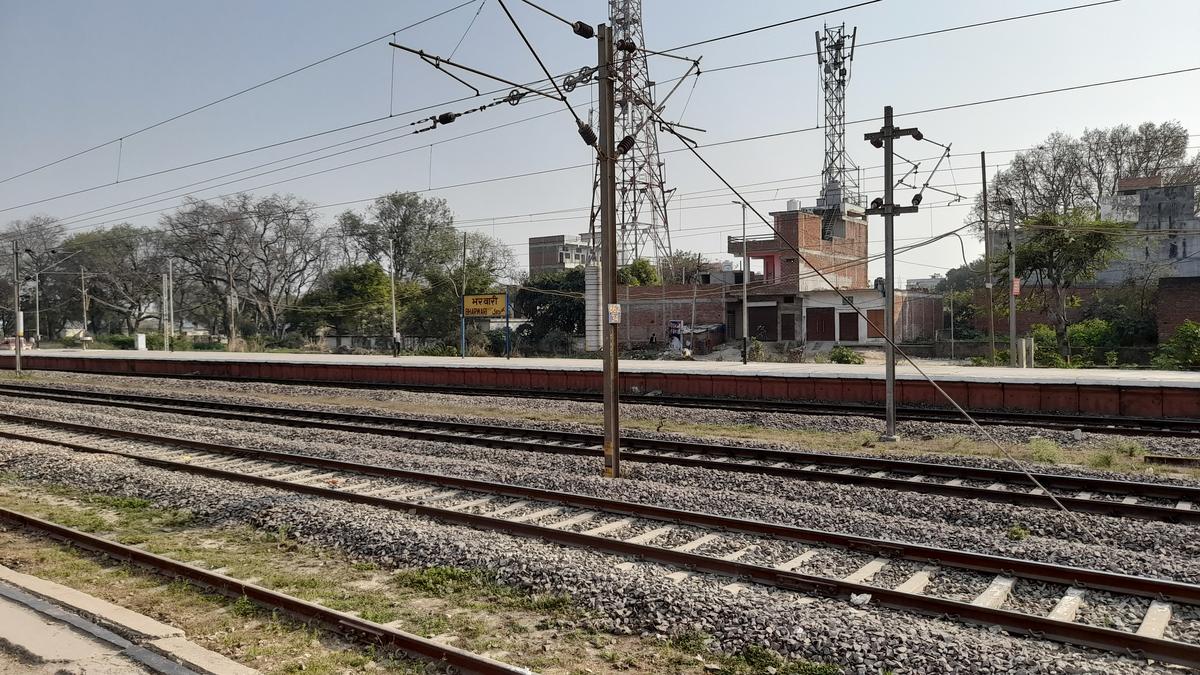 Bharwari Railway Station at twilight