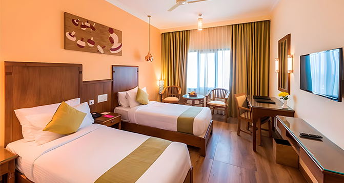 Heritage hotel room in Mysore
