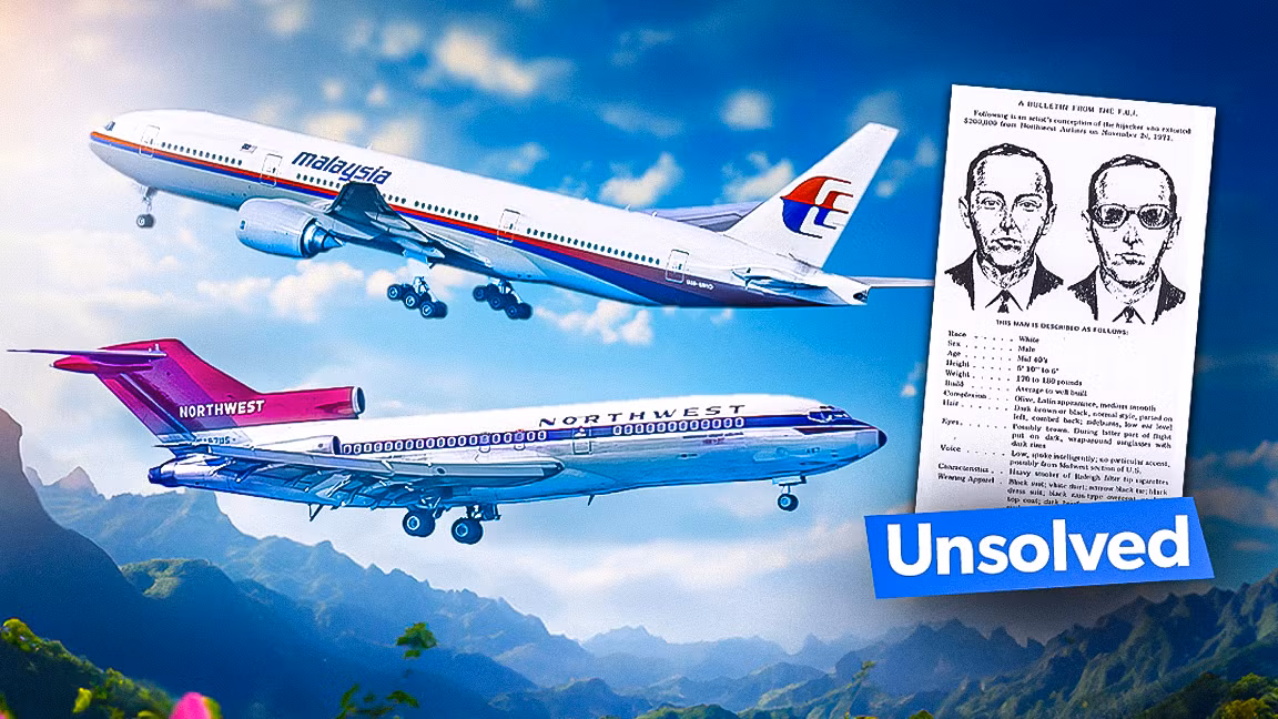 Investigation-style map showing uncertain aircraft trajectory