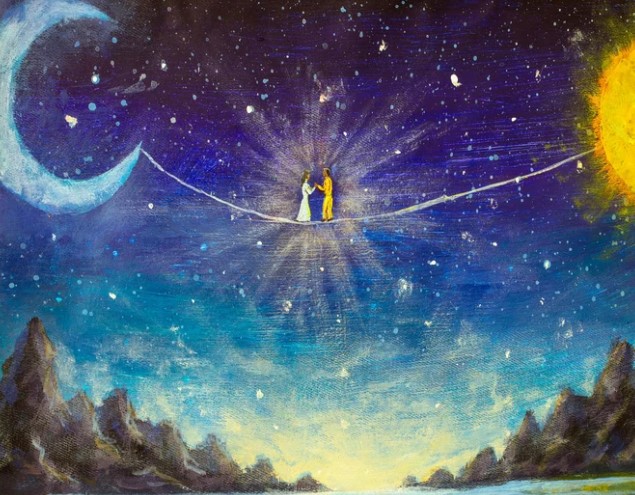 Illustration of local legends around Chandra Taal lake