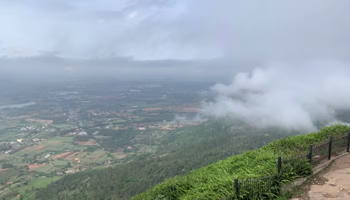 Panoramic view from Nandi Hills viewpoint