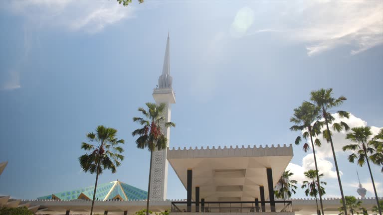 View from National Mosque minaret overlooking Kuala Lumpur city skyline