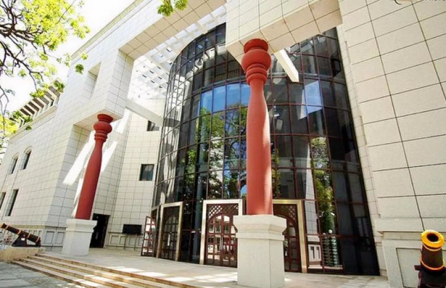 National Museum Maldives building in Sultan Park Male with traditional Maldivian architecture