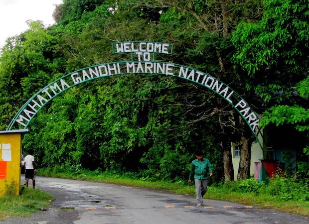 Mahatma Gandhi Marine National Park Andaman with pristine coral reefs and turquoise waters