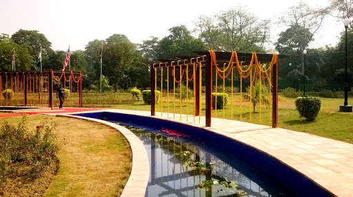 Walking pathways in National Rose Garden Delhi