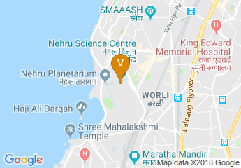 Nehru Science Centre location map showing nearby train stations