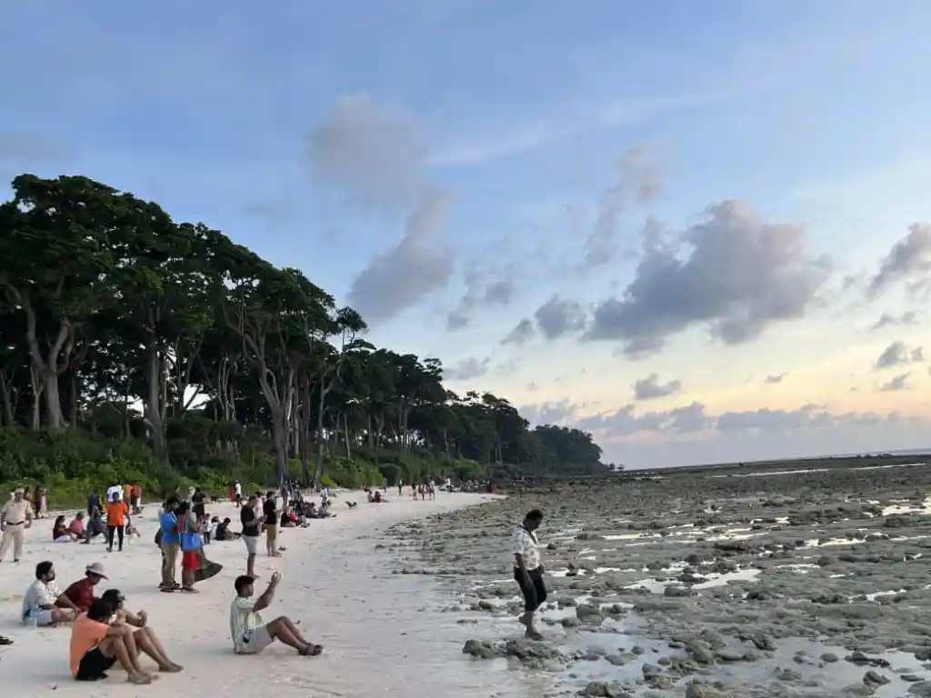 Neil Island beach sequencing plan for morning and sunset travel windows