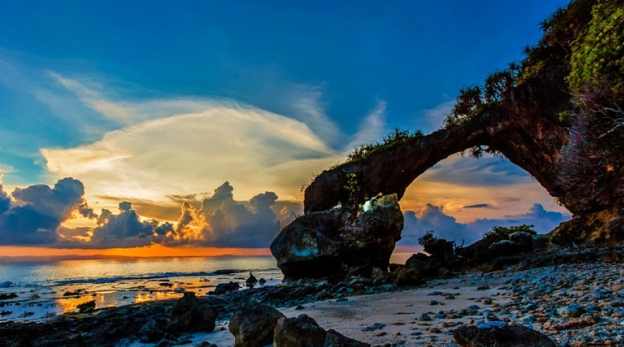 Neil Island coastline and tropical beach landscape in Andaman
