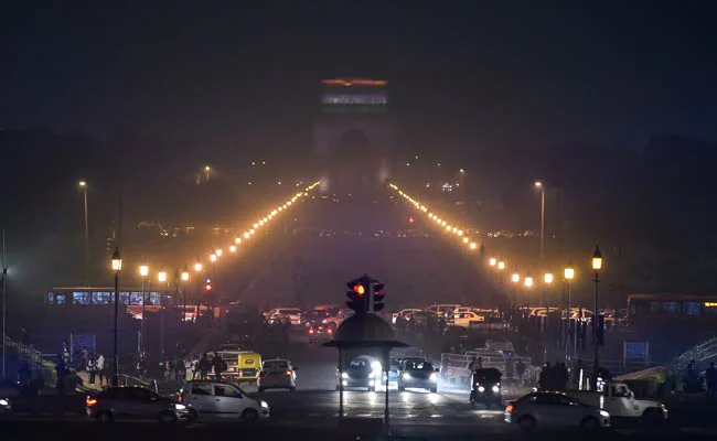 New Year city lights in Delhi