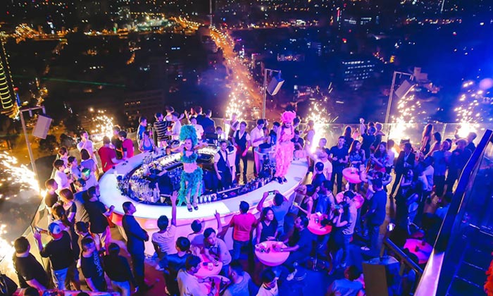 Goa nightclub celebration on New Year eve