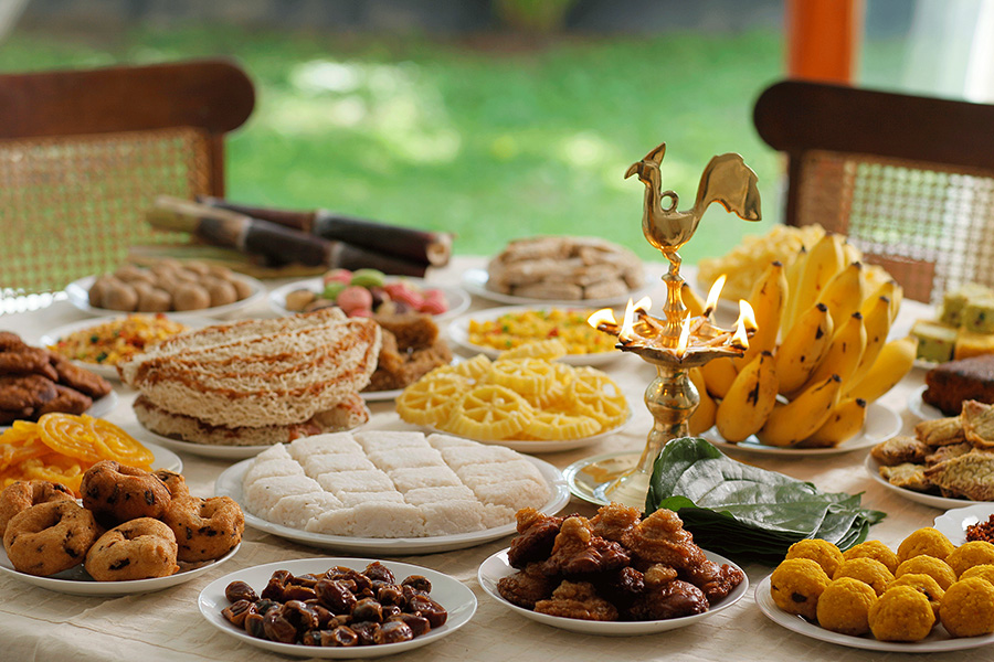 Traditional Sinhala Tamil New Year cultural setup in Sri Lanka