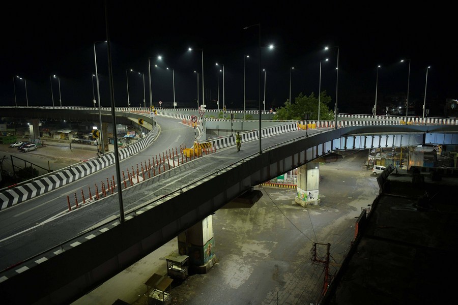 Agartala city center lights at night