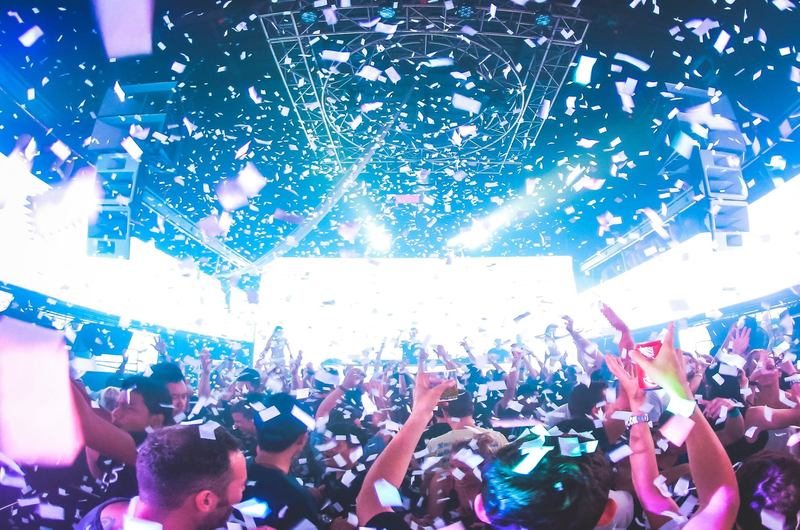 Kuta nightlife streets and club zone in Bali