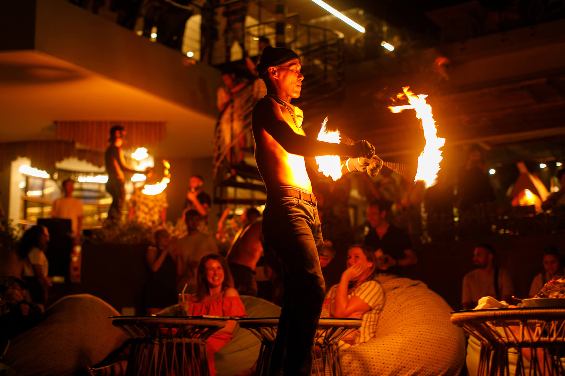 Live music and fire show nightlife entertainment in Krabi