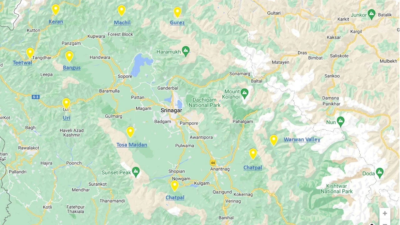Offbeat travel map of hidden gems across India