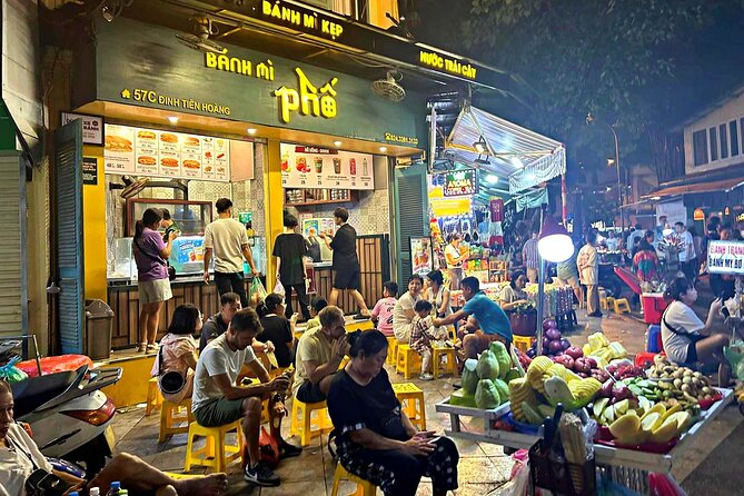 Street food stalls in Old Quarter Hanoi