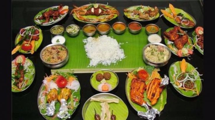 Traditional South Indian thali in Ooty